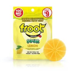 Froot Sour Lemon Gummy - 100mg Single Cut-to-dose