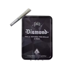 3-Pack Diamond Infused Pre-Roll: Raspberry Cough