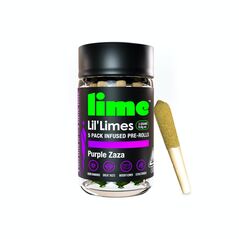 Diamond & Hash Infused Lil' Limes (.6g x 5 Mini Pre Rolls) | Purple Zaza