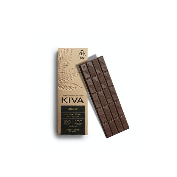 Kiva Espresso CBD 1:1 Dark Chocolate BarKiva Espresso CBD 1:1 Dark Chocolate Bar