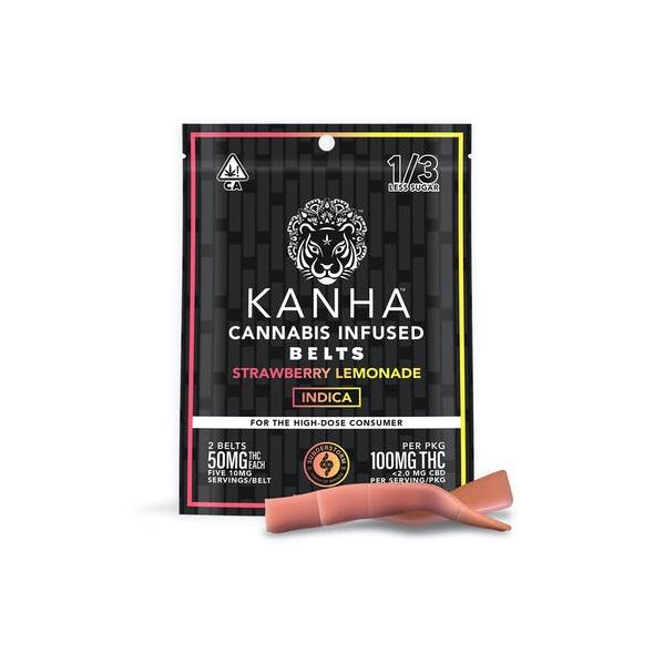 Kanha Indica Strawberry Lemonade Belts 100mg