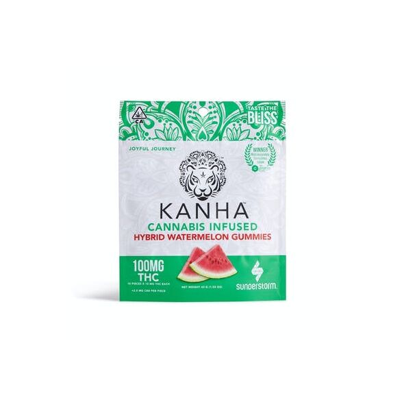 Kanha Hybrid Watermelon Gummies 100mg